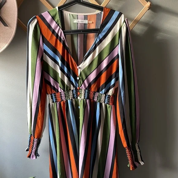 Lulu's Exclusive- Idem Ditto Button Down Striped Midi Dress - Picture 3 of 7